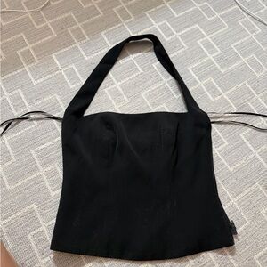 Elegant Black Halter Top